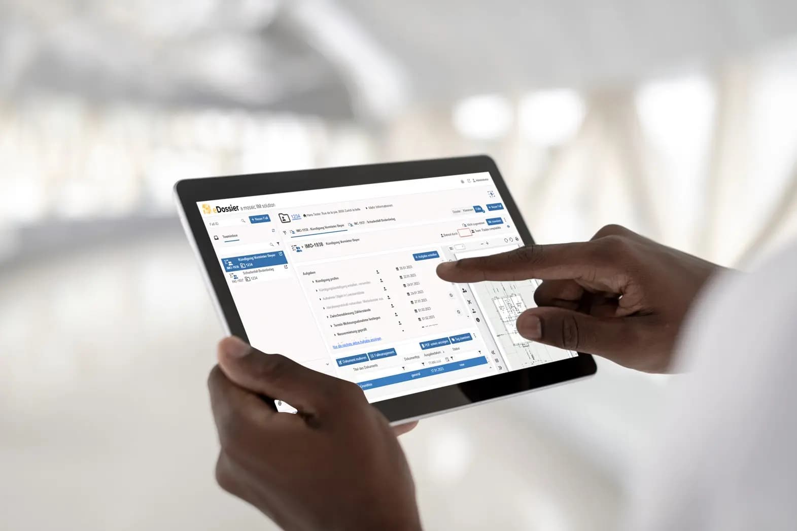 eDossier interface web