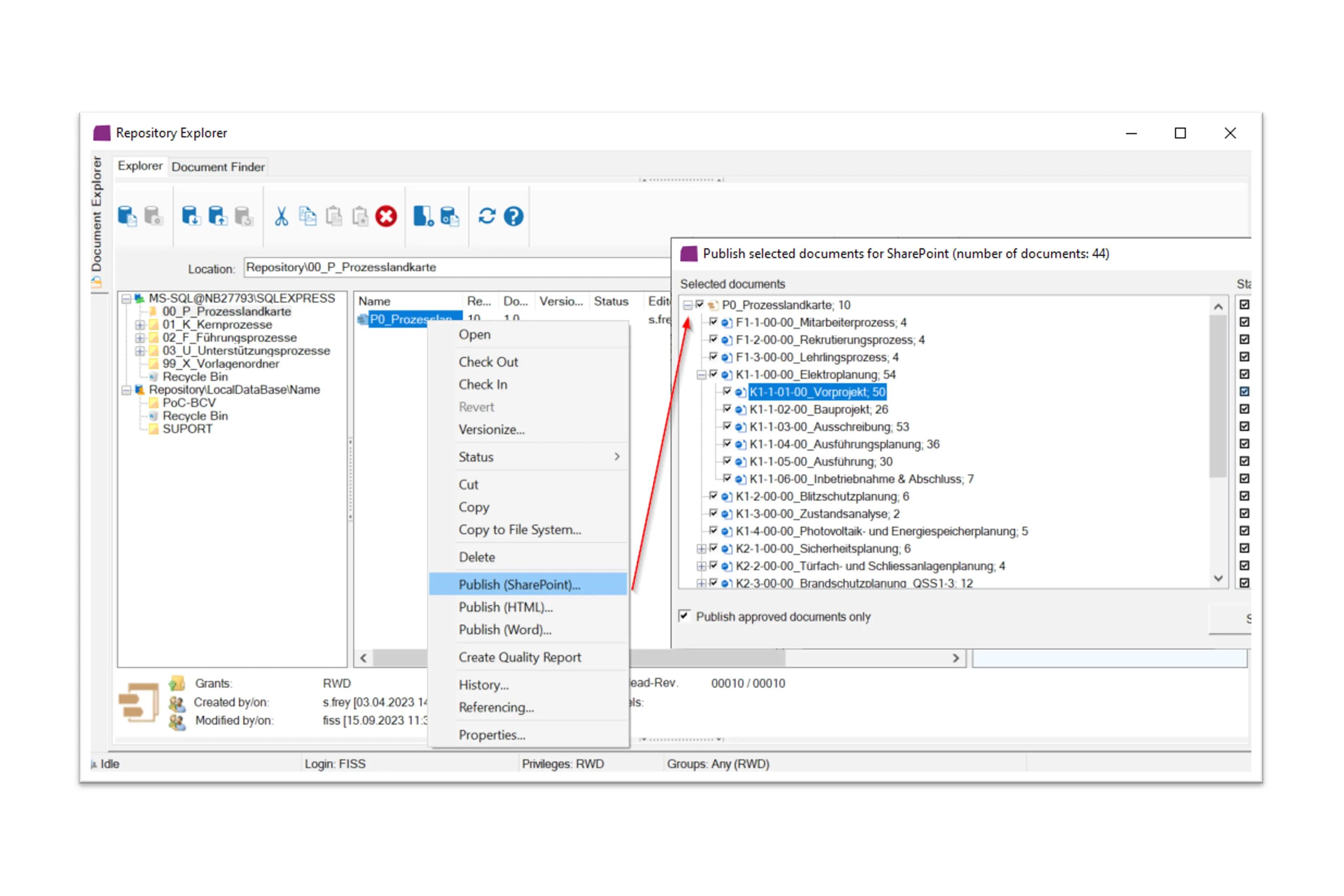 Vizi BPM Module Vizi Manager (Team Repository) web