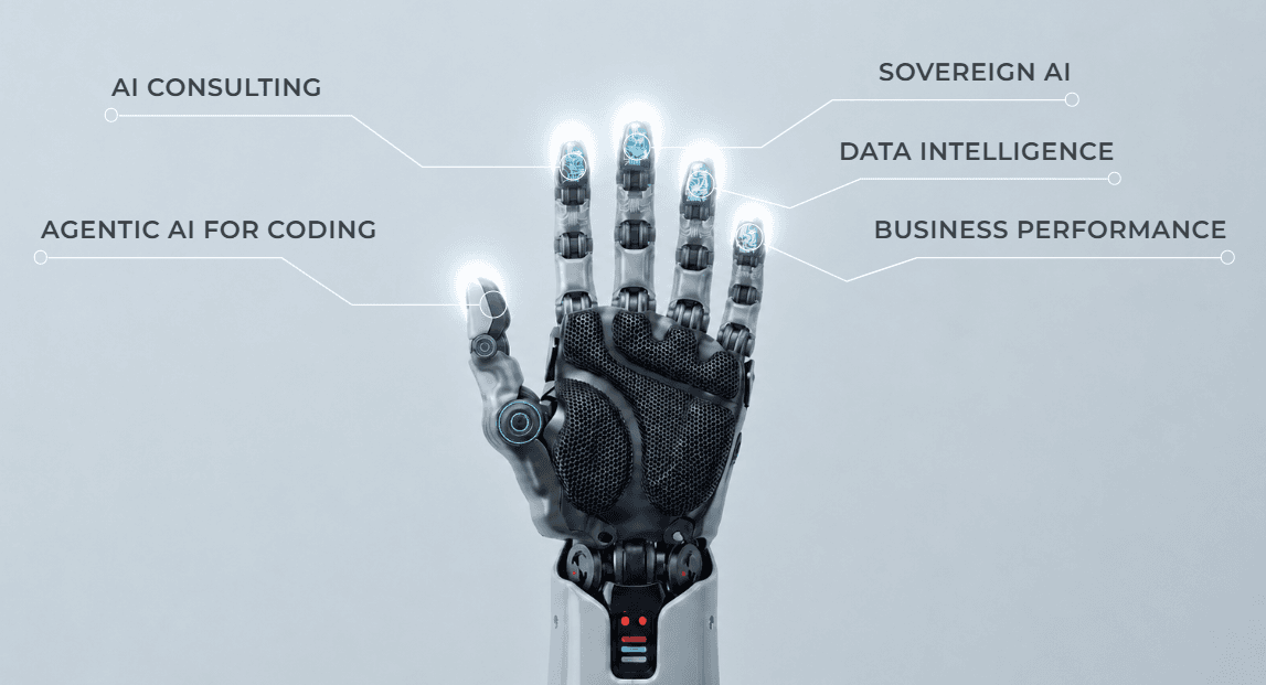 Interactive AI concept illustration mobile