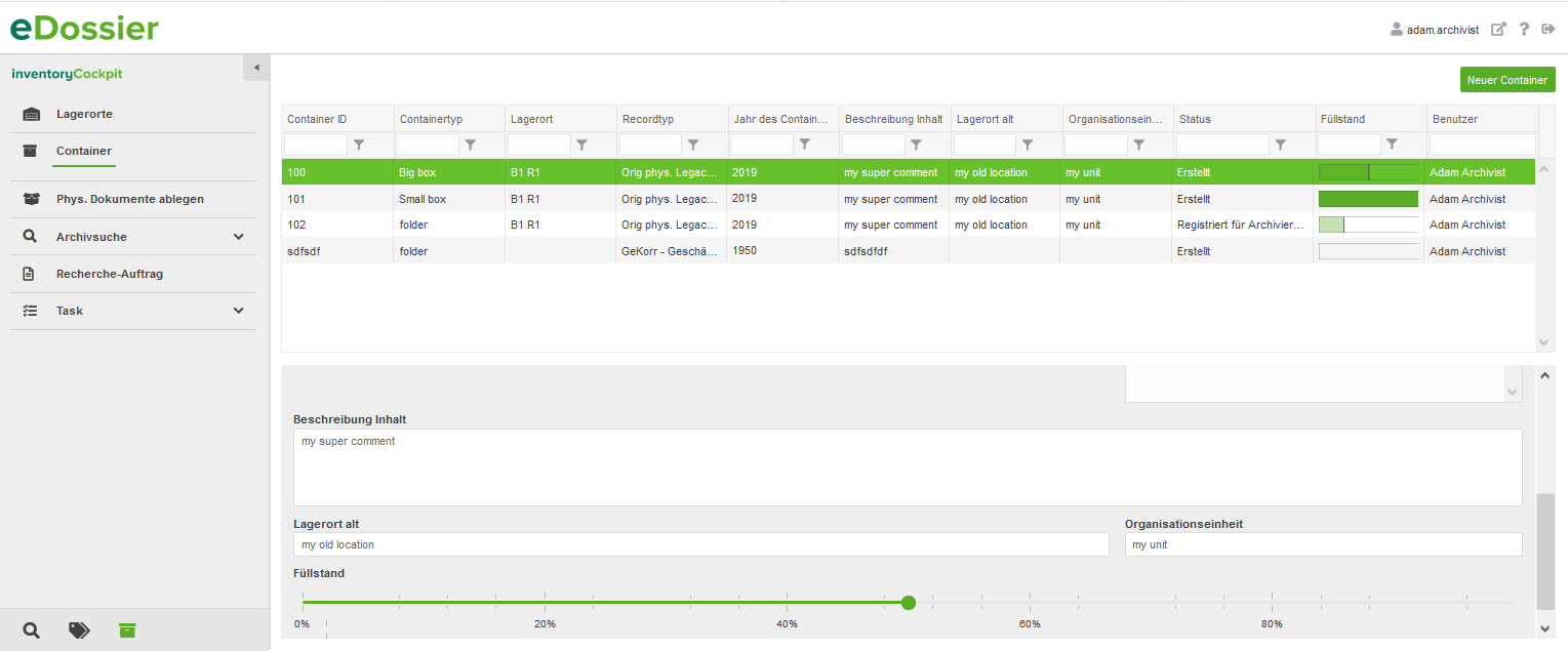 eInventory Interface