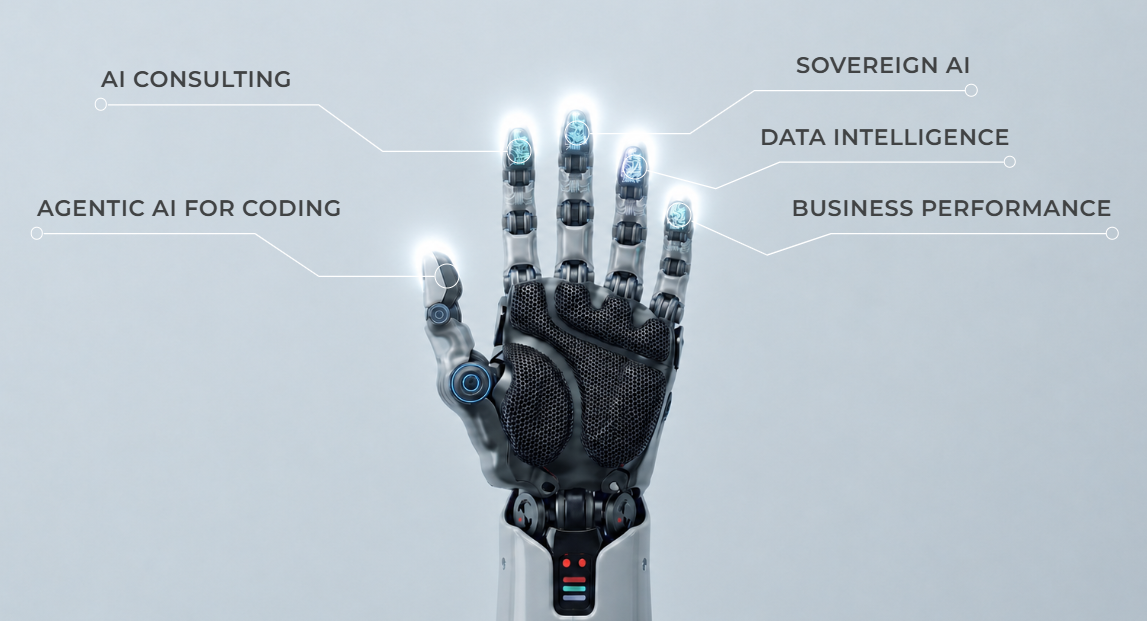 Interactive AI concept illustration mobile